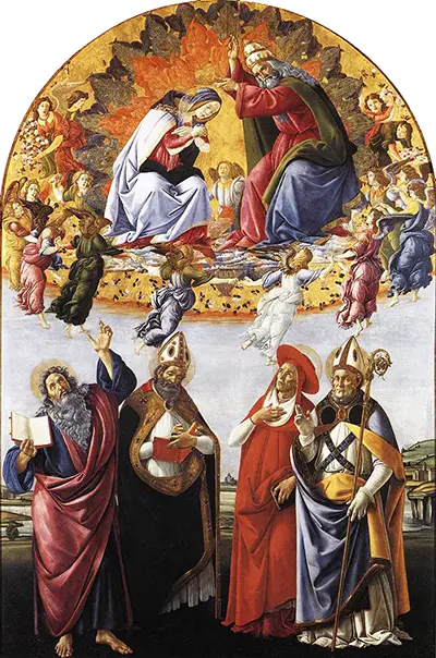 The Coronation of the Virgin Altarpiece of St Mark Sandro Botticelli